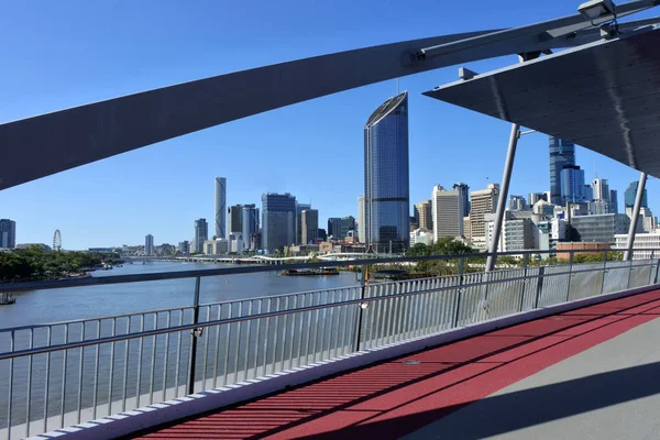 Weergave Van Brisbane City Vanaf Goodwill Brug Brisbane Australië — Stockfoto