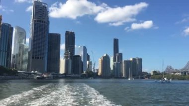 Brisbane, Avustralya - Brisbane nehir bölgesi, küçük Singapur 30 Aralık 2018:Skyline. Evimiz için bazı kentin en heyecan verici Restoranlar, barlar ve atılmış Brisbane, Avustralya.