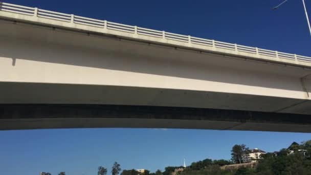 Brisbane Dic 2018 Navegación Ferry Bajo Puente Capitán Cook Brisbane — Vídeo de stock