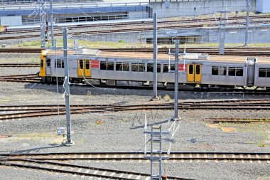 Brisbane - 02 Ocak 2019: Queensland demiryolu tren. Queensland Rail 48.5 milyon müşteri yolculuklarda her yıl şehir ağ (Güney Doğu Queensland) var.