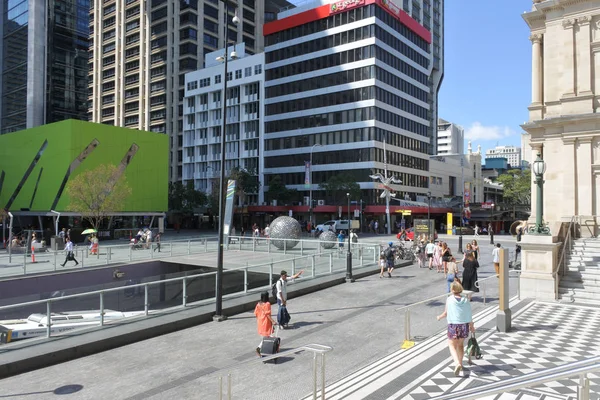 Brisbane Jan 2019 Pedestrians Walking Brisbane Queen Street Brisbane Capital — Stock Photo, Image