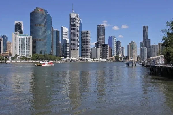 Veduta Panoramica Brisbane Capitale Dello Stato Del Queensland Dal Fiume — Foto Stock