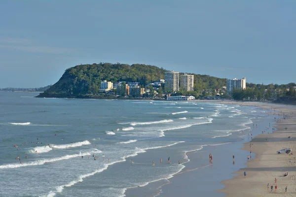 Vue Aérienne Paysage Plage Burleigh Heads Gold Coast Queensland Australie — Photo