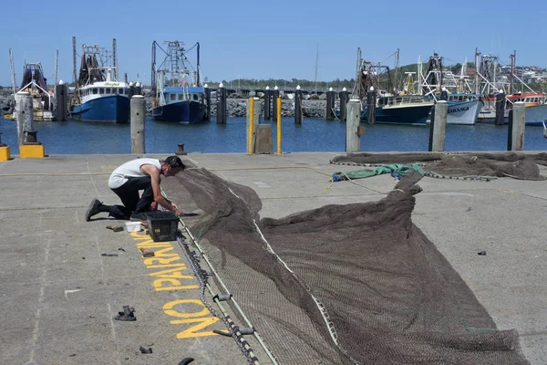 Rybářské lodě v novinovém Coffs Harbour — Stock fotografie