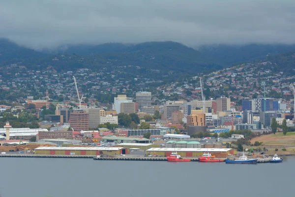 Hobart silüeti Tasmania Türkiye — Stok fotoğraf