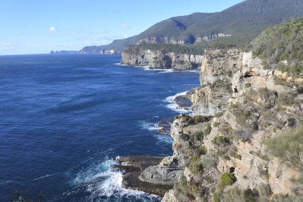 Acantilados del mar en el Parque Nacional de Tasmania Península de Tasmania Ta —  Fotos de Stock