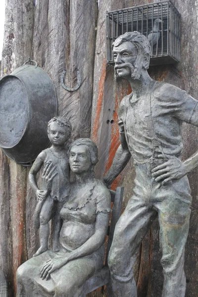 Queenstown Monument Miners Tasmania Polska — Zdjęcie stockowe