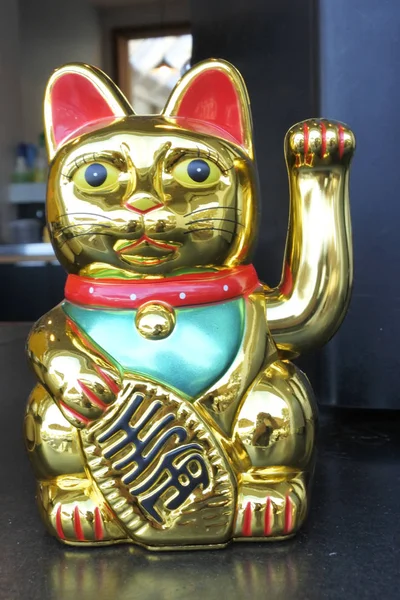 Asian figurine lucky charm talisman cat — Stock Photo, Image