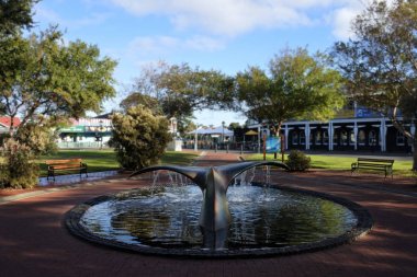 Victor Harbour kasabasında Balina Kuyruk Çeşmesi Güney Avustralya A