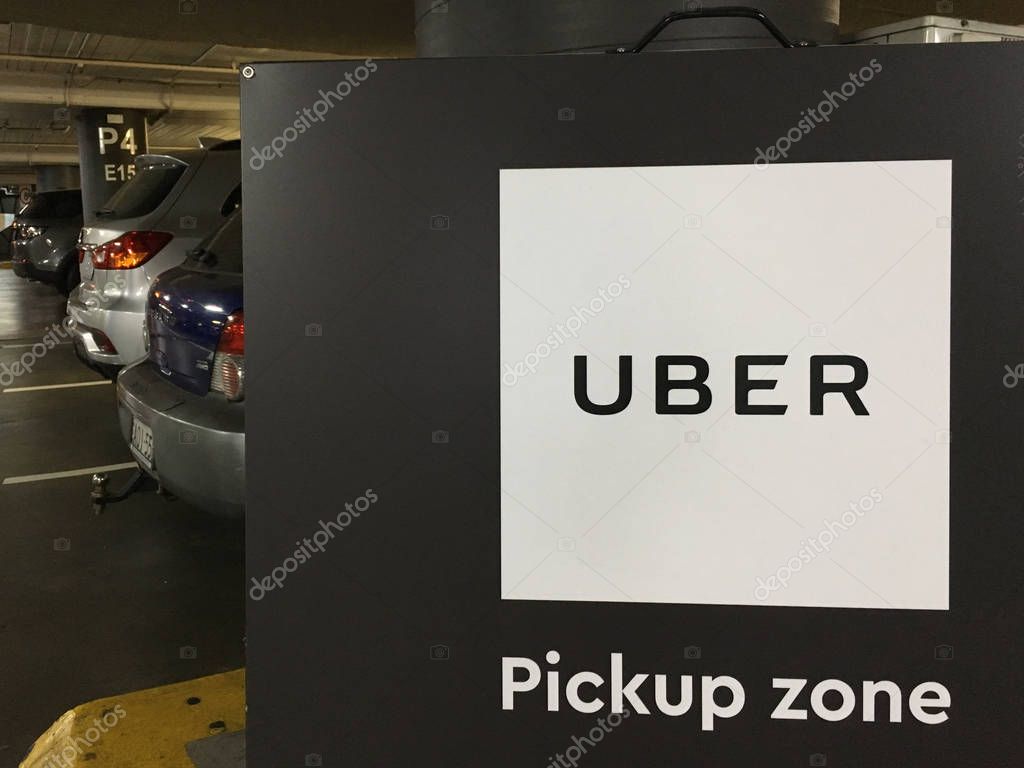 MELBOURNE - MAR 17 2019:Uber car service. Uber transportation network company offers services of vehicle ride sharing and food delivery.The company has operations in 785 metropolitan areas worldwide.