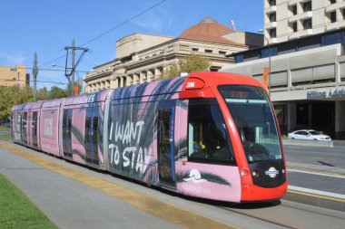 Adelaide Güney Avustralya'da Adelaide şehir tramvay