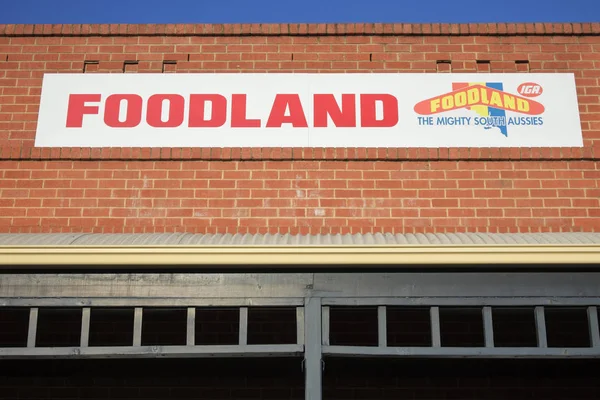 Lebensmittel Supermarkt Schild in adelaide südaustralien — Stockfoto