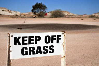 Coober Pedy Opal Fields Golf Sahası Güney Avustralya