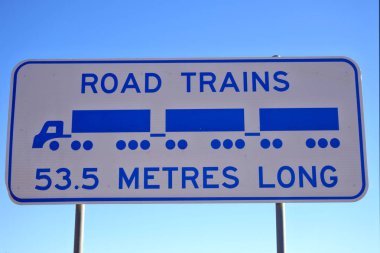 Road Trains Sign clipart