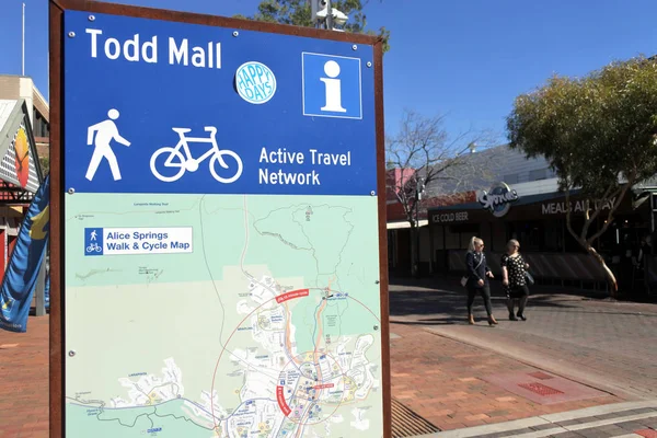 Todd Mall Alice Springs Severní teritorium Austrálie — Stock fotografie