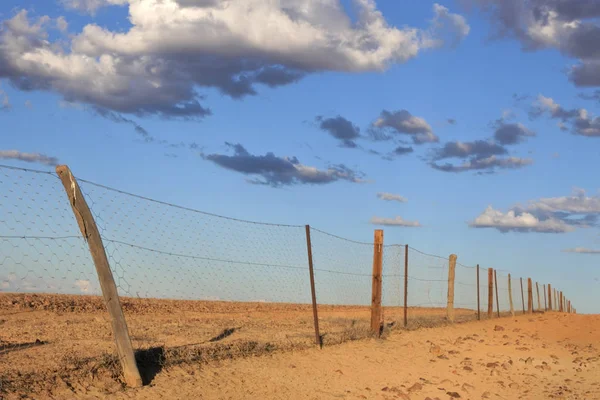 Dingo Fence near Coober Pedy in South Australia Outback