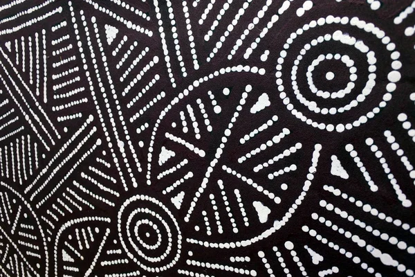 Indigenous Australian art Dot painting background — Stock Photo, Image