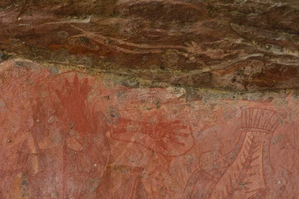 Ubirr sitio de arte rupestre en el Parque Nacional de Kakadu Territorio del Norte o — Foto de Stock