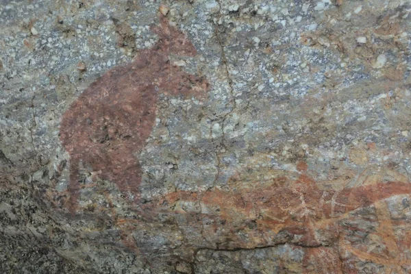 Pinturas rupestres aborígenes en el Parque Nacional Kakadu Northern Terri — Foto de Stock