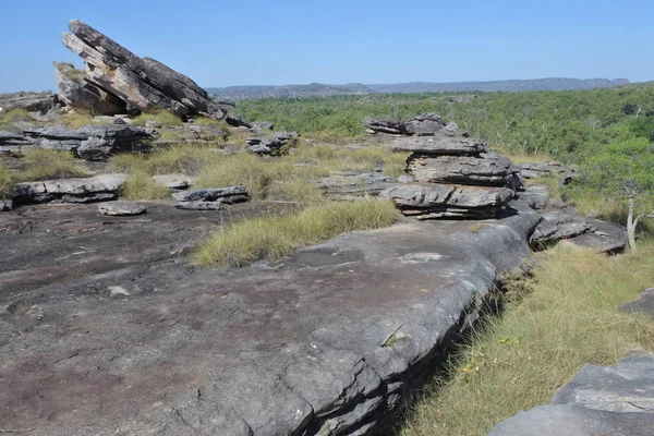 Ubirr local de arte rupestre no Parque Nacional Kakadu Território do Norte o — Fotografia de Stock