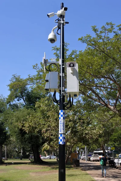 Policja CCTV zamknięty-obwód kamery telewizyjne — Zdjęcie stockowe