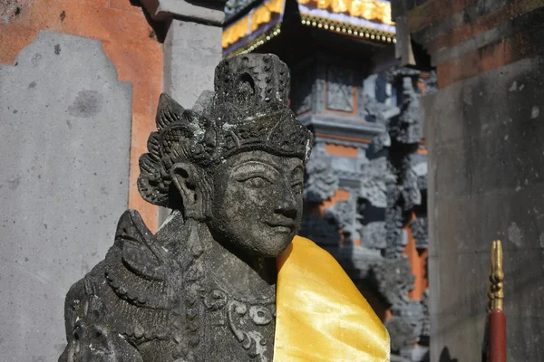 Traditionelle Dämonenstatue Aus Dunklem Stein Auf Der Insel Bali Indonesien — Stockfoto