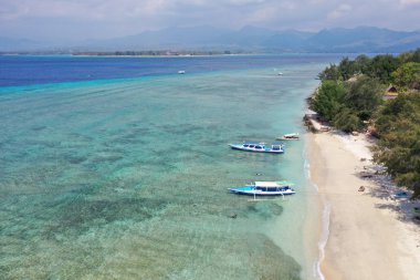 Gili Hava Adası Hava manzara görünümü Bali Lombok Endonezya