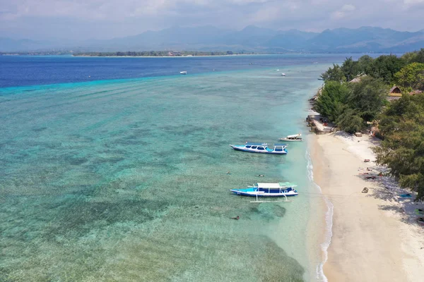 Gili Air Island Vista aérea del paisaje Bali Lombok Indonesia — Foto de Stock