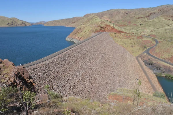 Aerial view of Lake Argyle Ord River Dam Kimberley Western Austr — Stock Photo, Image