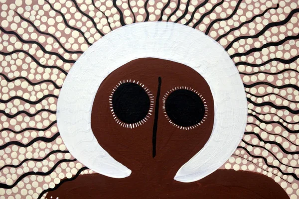 Aboriginal dot schilderij artwork in Derby Kimberley Western Austr — Stockfoto