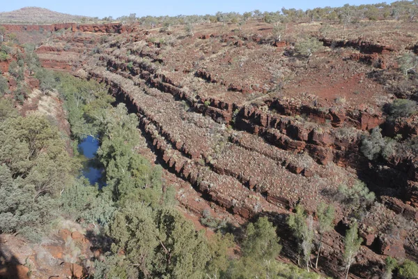 Parque Nacional de Karinjini Pilbara Vista aérea da Austrália Ocidental — Fotografia de Stock