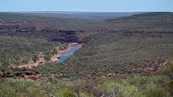 Platformy Widokowe Parku Narodowym Kalbarri Środkowo Zachodnim Regionie Australii Zachodniej — Wideo stockowe