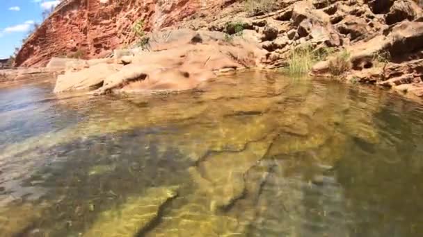 西澳大利亚Pilbara自然景观池景观 — 图库视频影像