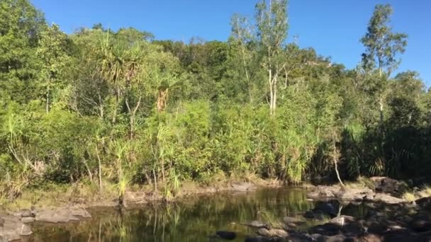 Landschap Uitzicht Rotspartijen Kakadu National Park Het Territorium Van Australië — Stockvideo