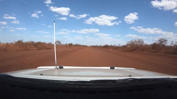 Pov Standpunt Van Een Auto Rijden Karijini Nationaal Park Pilbara — Stockvideo