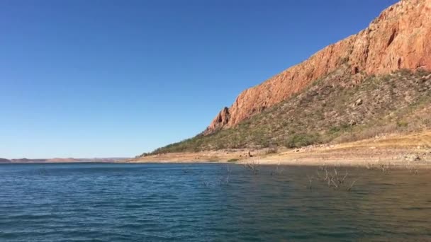 Vista Panorámica Del Lago Argyle Ord River Dam Kimberley Western — Vídeos de Stock