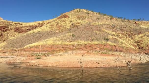 Landschap Uitzicht Lake Argyle Ord River Dam Kimberley West Australië — Stockvideo