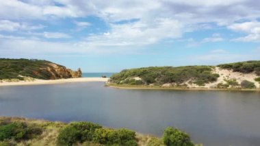 Aireys Inlet Victoria Avustralya Hava Görüntülü İHA 'nın hava manzarası