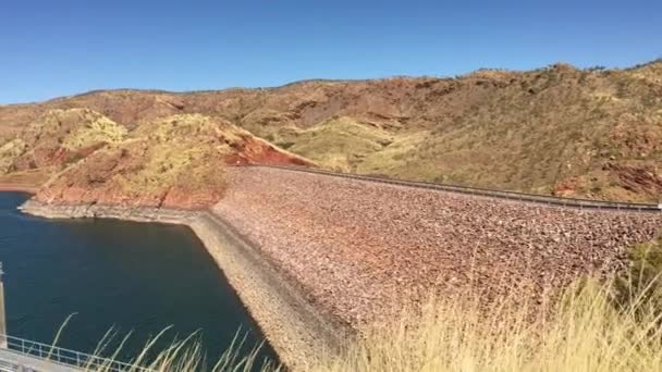 Krajina Pohled Přehradu Lake Argyle Ord River Kimberley Západní Austrálie — Stock video