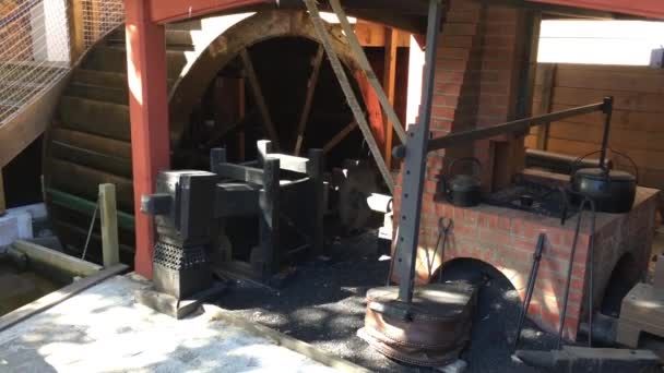 Vieux Moulin Eau Dans Village Tasmanie Australie — Video