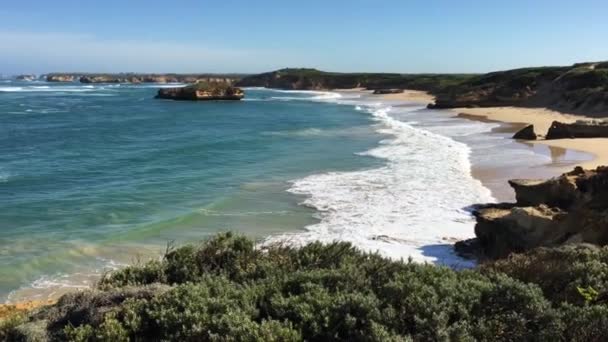 Victoria Avustralya Daki Büyük Okyanus Yolu Ndaki Port Campbell Ulusal — Stok video