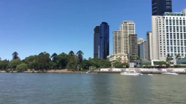 Brisbane - 27 Aralık 2018 Brisbane City CBD Skyline. Brisbane, Avustralya 'nın Queensland eyaletinin başkentidir..