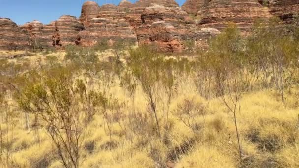 Widok Krajobraz Bungle Bungle Range Landform Kimberly Zachodnia Australia — Wideo stockowe