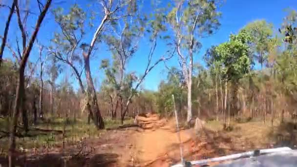 Autostandpunt Rijden Kakadu National Park Northern Territory Australia — Stockvideo