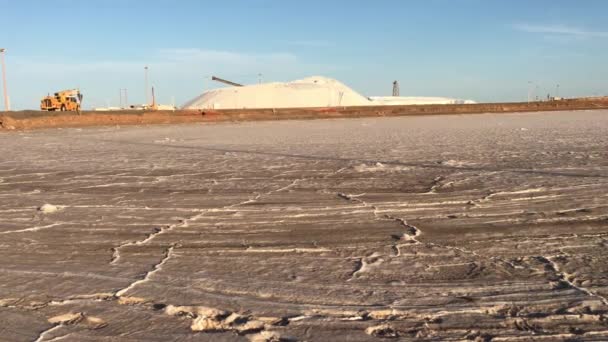 Rio Tinto Dampier Salt One World Largest Private Salt Producers — Stock Video