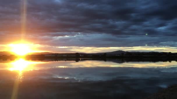 Dramatic Sunset Inlet Flinders Ranges Background Port Augusta South Australia — стокове відео