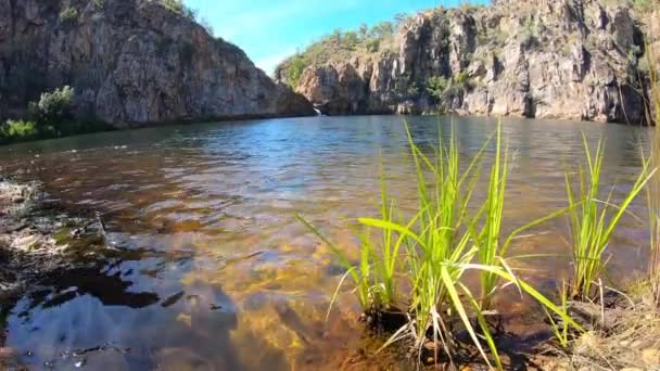 澳大利亚北部Nitmiluk国家公园Edith瀑布景观 — 图库视频影像