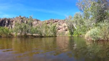 Edith Falls 'un Nitmiluk Ulusal Parkı' ndaki manzarası Kuzey Avustralya