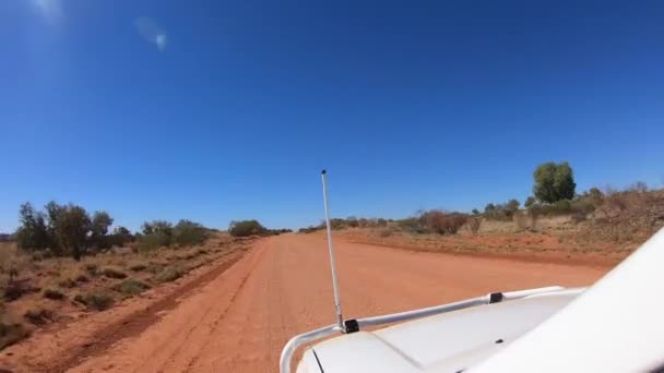 Road Condução Parque Nacional Macdonnell Território Norte Austrália — Vídeo de Stock