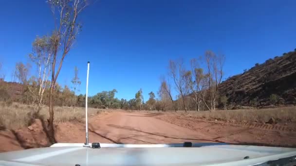 Road Rijden Palm Valley West Macdonnell National Park Northern Territory — Stockvideo